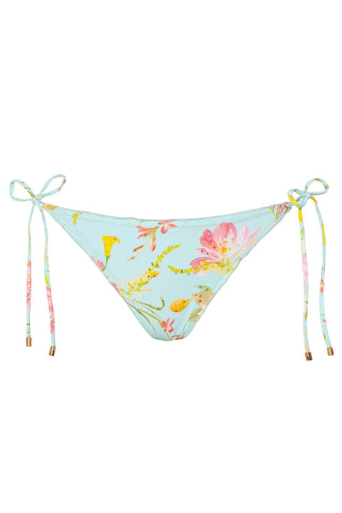 PQ Swim Petal Embroidered Lettuce Edge Tie Side Bottom
