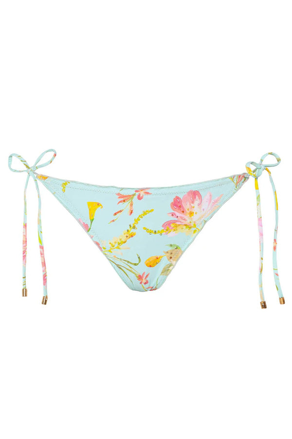 PQ Swim Petal Embroidered Lettuce Edge Tie Side Bottom