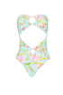 PQ Swim Petal Lettuce Edge Strapless Ring One Piece