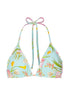 PQ Swim Petal Embroidered Lettuce Edge Triangle Top