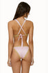 PQ Swim Platinum Pink Sands Crochet-trim Tie Bottom