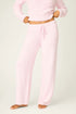 Pj Salvage Bundle Up Boucle Pink Open Leg Pants