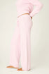 Pj Salvage Bundle Up Boucle Pink Open Leg Pants