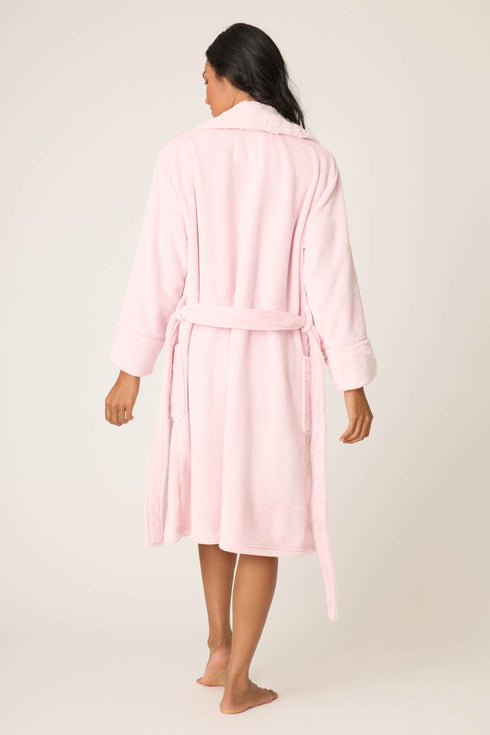 Pj Salvage Luxe Plush Robe Ballet Pink