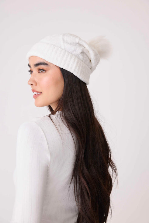 Pj Salvage Chenile Cable Knit Beanie