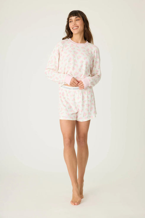 Pj Salvage Boyfriend Boxer Ditsy Floral Shorts Set