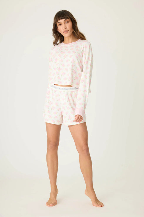 Pj Salvage Boyfriend Boxer Ditsy Floral Shorts Set