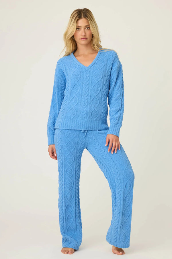 Pj Salvage Chenille Cable Knit Lounge Set