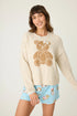 Pj Salvage Teddy Bear Graphic Snuggle Sweater