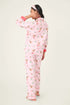 Pj Salvage Tini Time Drink Print 3-Piece Flannel PJ Set