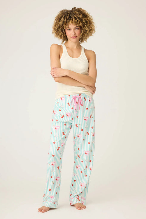 Pj Salvage Flannels Ma Cherie Cherry Print Flannel Pants