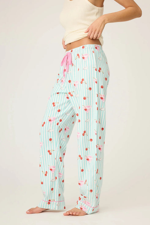 Pj Salvage Flannels Ma Cherie Cherry Print Flannel Pants