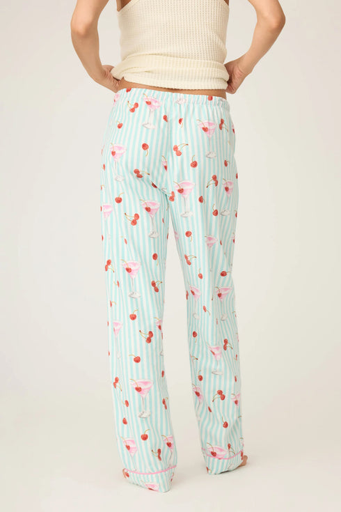 Pj Salvage Flannels Ma Cherie Cherry Print Flannel Pants