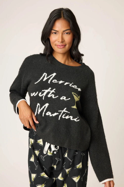 Pj Salvage Merrier With A Martini Snuggle Sweater