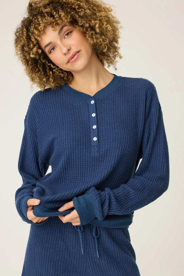 Pj Salvage Morning Waffles Long Sleeve and Pant Set