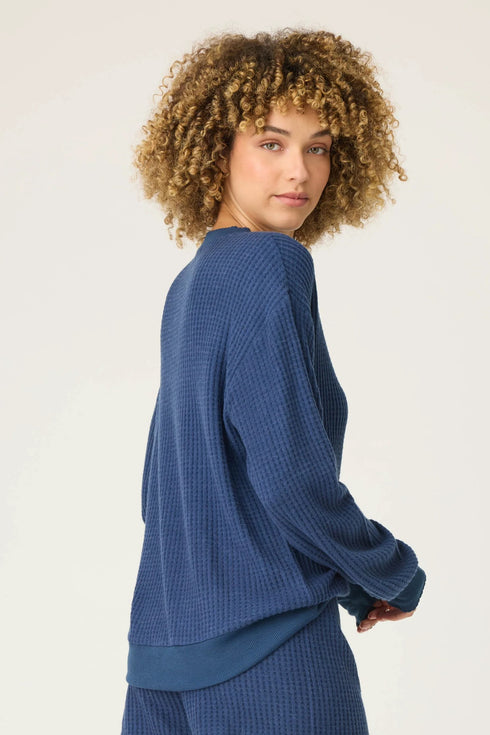 Pj Salvage Morning Waffles Long Sleeve and Pant Set