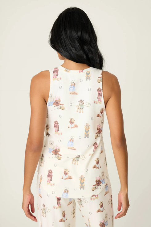 Pj Salvage Ruff On The Range Dog Print Tank Top