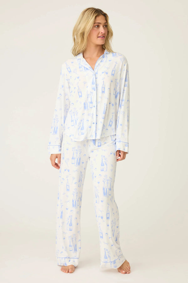 Pj Salvage Parisian Dreams Whimsical Print PJ Set