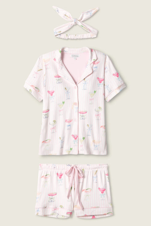 Pj Salvage Pretty Punch Cocktail Print 3-Piece Short Set