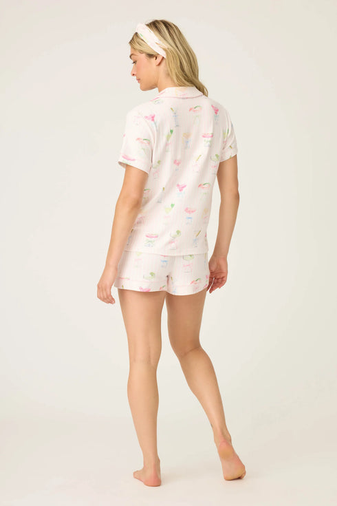 Pj Salvage Pretty Punch Cocktail Print 3-Piece Short Set