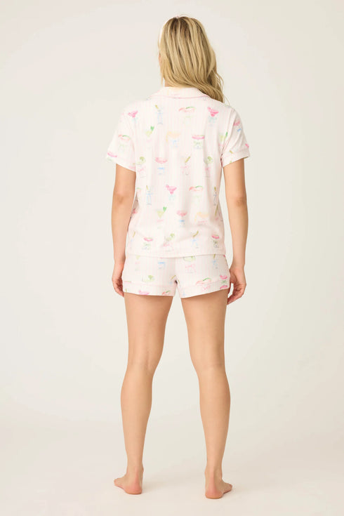 Pj Salvage Pretty Punch Cocktail Print 3-Piece Short Set