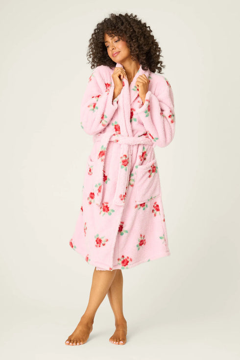 Pj Salvage Rose Print Plush Robe