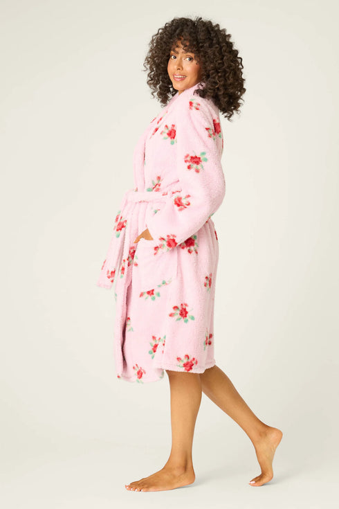 Pj Salvage Rose Print Plush Robe