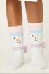 Pj Salvage Ski Jammie Classics Snowman Crew Socks with Grippers