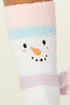 Pj Salvage Ski Jammie Classics Snowman Crew Socks with Grippers