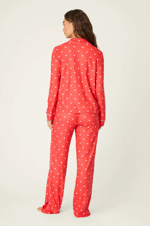 Pj Salvage Valentine's Day Tiny Hearts Print 3-Piece PJ Set
