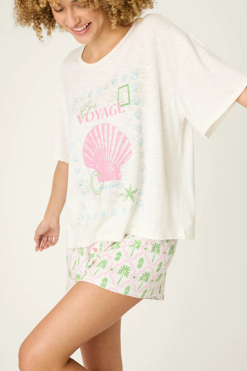 Pj Salvage Playful Prints Bon Voyage Graphic Tee