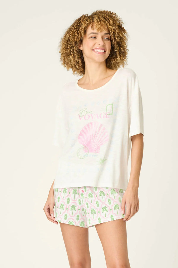 Pj Salvage Playful Prints Bon Voyage Graphic Tee