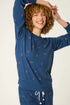 Pj Salvage Star Spangled True Navy Cherry Print Long Sleeve Top