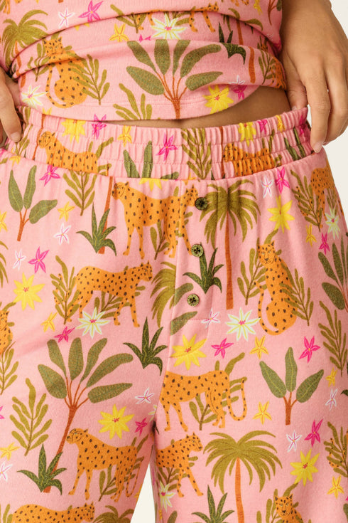 Pj Salvage In the Jungle Leopard Safari Long PJ Set