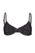 PQ Swim Rosebud Embroidered Lettuce Edge Underwire Top