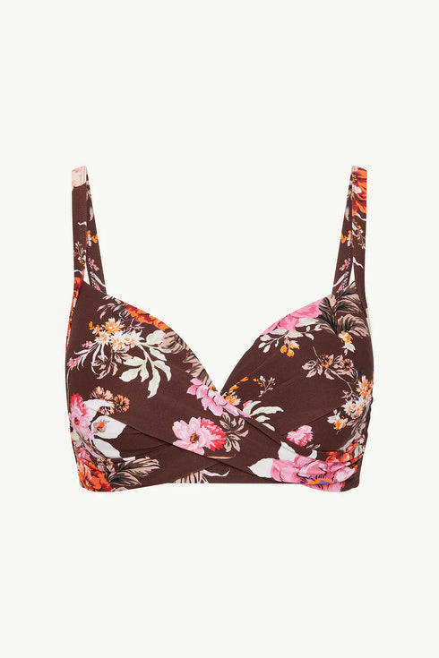 Sea Level Rosewood Cross Front Moulded Cup Bra
