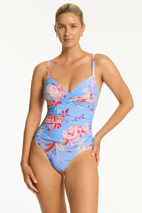 Sea Level Indochine Cross Front Scoop Back One Piece
