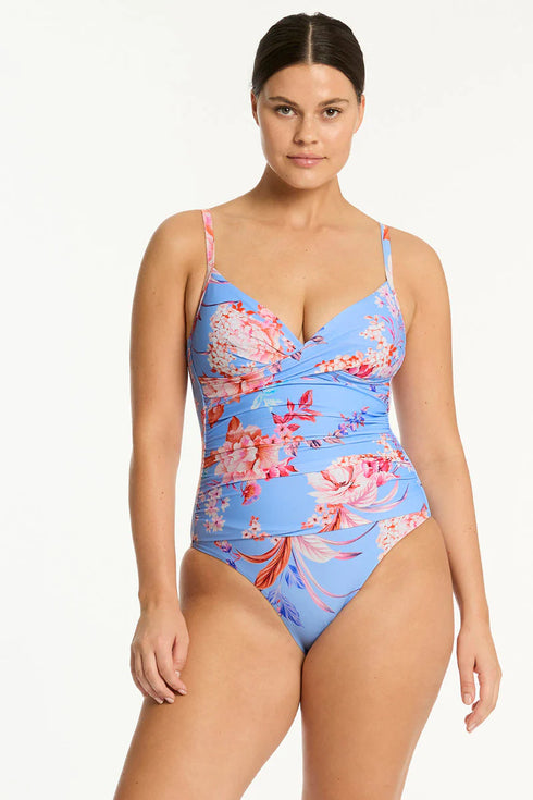 Sea Level Indochine Cross Front Scoop Back One Piece