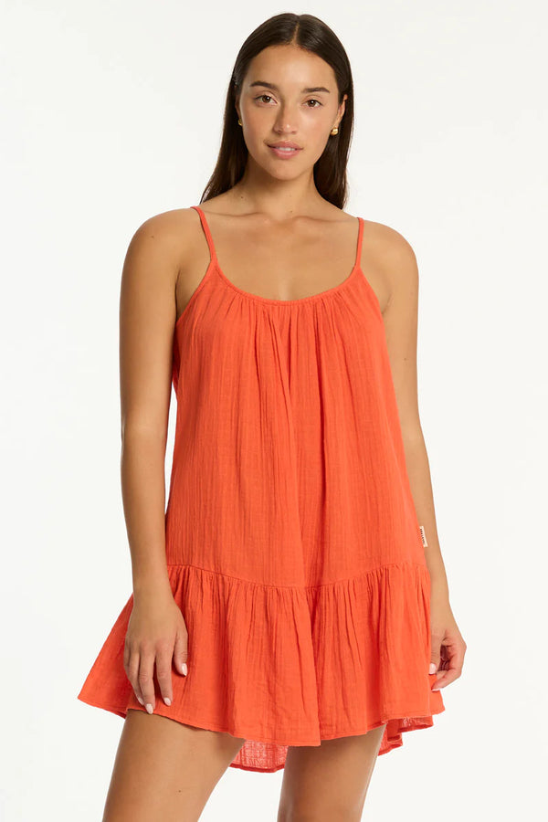 Sea Level Sunset Short Sundress