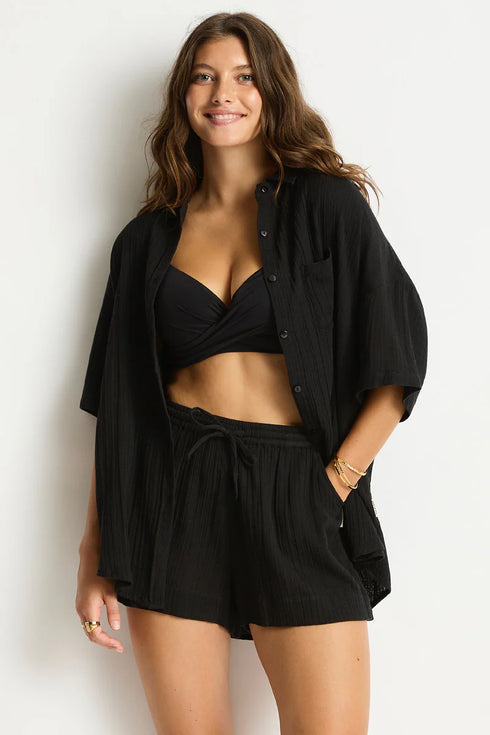 Sea Level Sunset Aloha Shirt