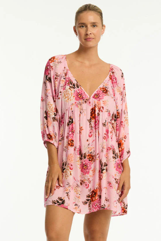 Sea Level Rosewood Boho Short Dress