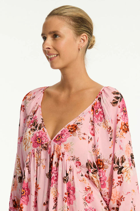 Sea Level Rosewood Boho Short Dress