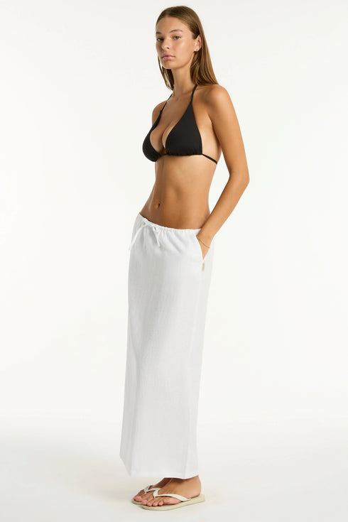 Sea Level Tidal Linen Surf Skirt Ot