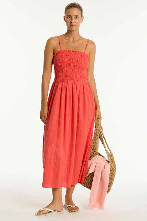 Sea Level Overswim Heatwave Bandeau Dress