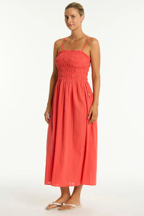 Sea Level Overswim Heatwave Bandeau Dress
