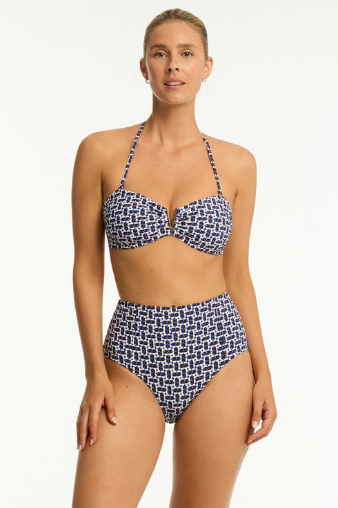 Sea Level Coast V Bar Bandeau Top