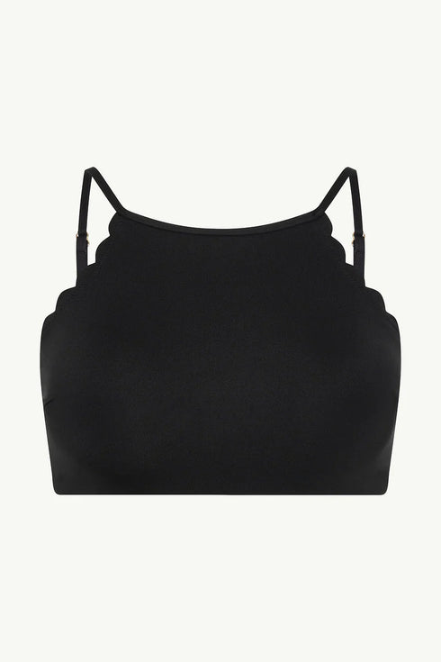 Sea Level Scalloped High Neck Top