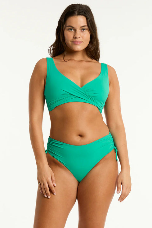 Sea Level Essentials Cross Front Bra Top