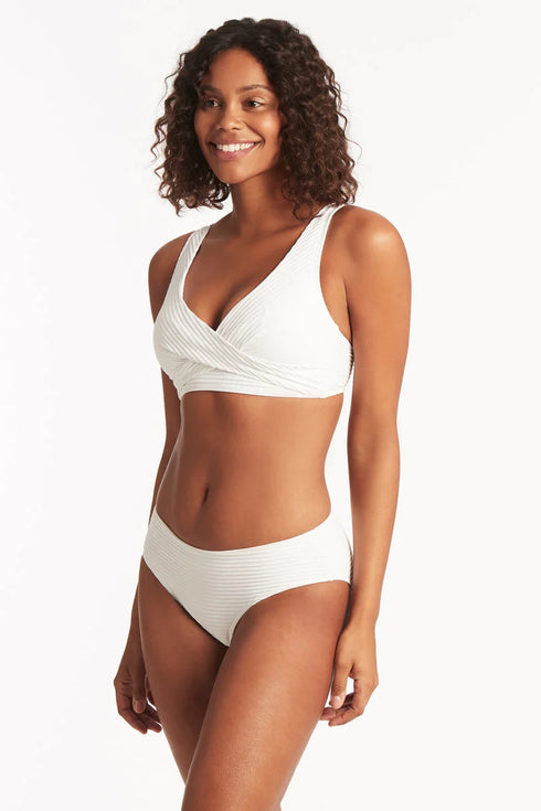 Sea Level Spinnaker Cross Front Bra Top