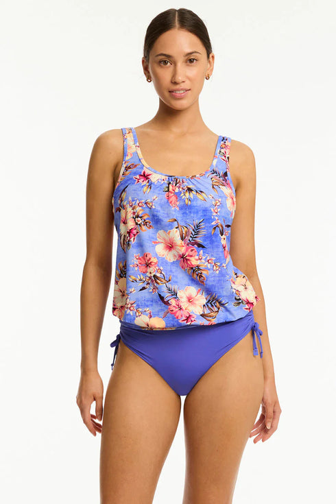 Sea Level Blue Hawaii Tank Singlet Top